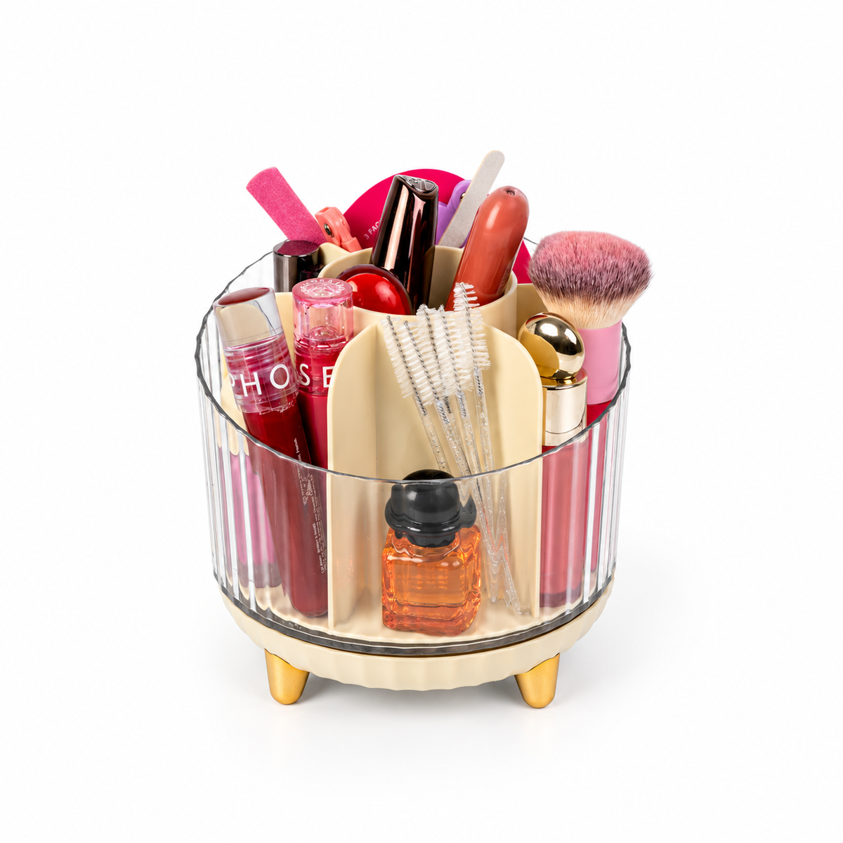 Makeup and skincare storage organiser for bathroom