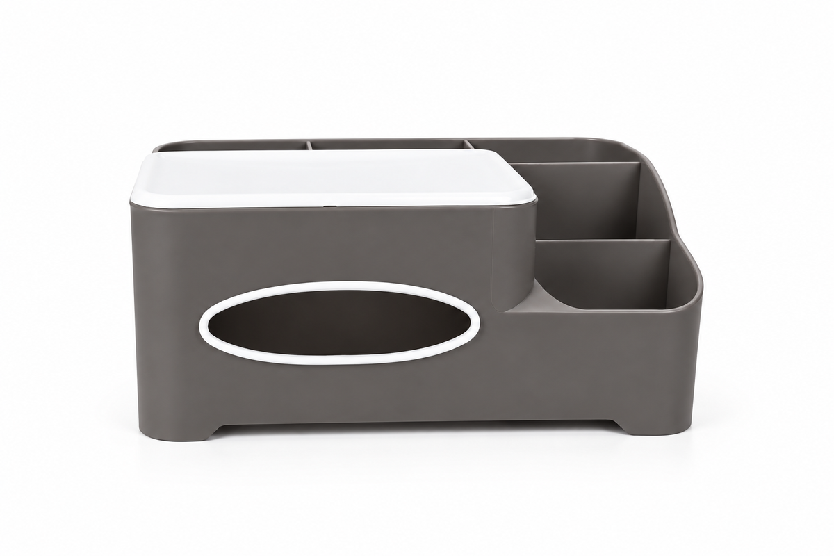 Grey Daily Station organiser for tissues and everyday essentials