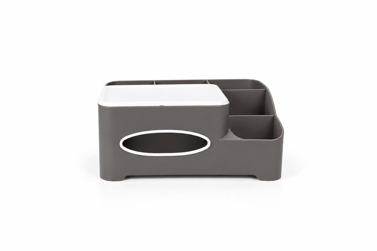 Grey Daily Station organiser for tissues and everyday essentials